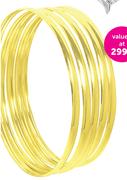 4mm 9ct Gold 'C' Shaped Bangles Each