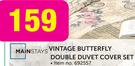 Mainstays Vintage Butterfly Double Duvet Cover Set