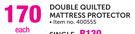 Double Quilted Mattress Protector-Each