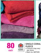 Always Home Single Coral Fleece-Each