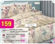 Always Home Vintage Butterfly Double Coral Fleece