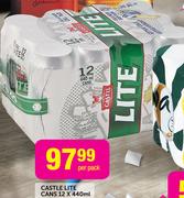 Castle Lite Cans-12x440ml