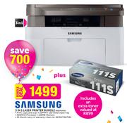 Samsung 3-In-1 Laser Printer Bundle M2070/XFA