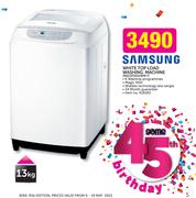 Samsung 13kg White Top Load Washing Machine WA13F5S2UWW F