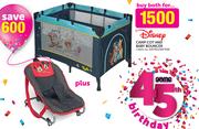 Disney Camp Cot And Baby Bouncer