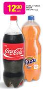Coke, Stoney, Fanta Or Sprite-2L Each