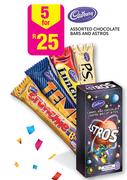  Cadbury Chocolate Bars And Astros Assorted-5's