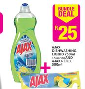 Ajax Dishwashing Liquid-750ml & Ajax Refill-500ml