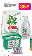 Ariel Auto Washing Powder-2kg, Liquid-1.5ltr Or Power Capsules-14's-Each