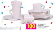 12-Piece White Dinner Set-Per Set