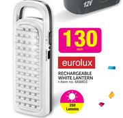 Eurolux Rechargeable White Lantern 250 Lumens-Each