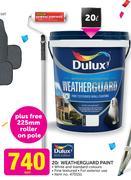 Dulux 20Ltr Weatherguard Paint-Each