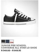 Junior Pre School Converse All Star Lo Shoe