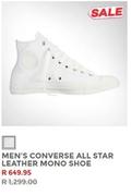 Men's Converse All Star Leather Mono Shoe