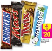 Mars Large Bars Range Assorted-4nos