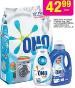 Omo Auto Washing Powder 2Kg, Omo Auto Concentrated Liquid 900ml Or Omo Auto Liquid 1.5L-Each