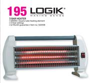 Logik 1800W 3 Bar Heater