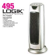 Logik 2000W PTC Tower Fan Heater