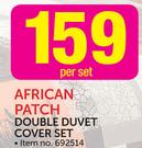 African Patch Double Duvet Cover Set-Per Set