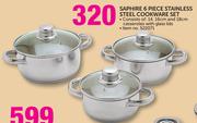 Tissoli Saphire 6 Piece Stainless Steel Cookware Set-Per Set