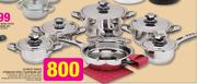 Tissolli 12 Piece Tango Stainless Steel Cookware Set