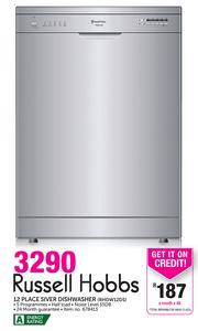 Special Russell Hobbs 12 Place Silver Dishwasher RHDW12DS m