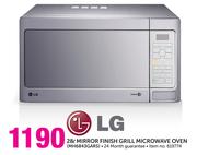 LG 28Ltr Mirror Finish Grill Microwave Oven MH6843GARS