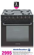 Kelvinator 60cm Black Oven And Hob KBU60BS