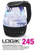 Logik 1.5Ltr Glass Kettle LGK 150B