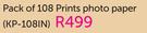 Canon Pack Of 108 Prints Photo Paper KP108IN