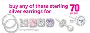 Sterling Silver 4mm Studs & 20mm Gypsy Earrings-Per Pair