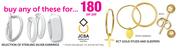 9ct Gold 4mm/15mm Studs And Sleepers-Per Pair