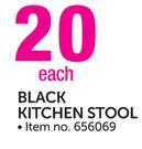 Black Kitchen Stool-Each