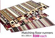 Matching Floor Runners 80x280Cm-Each