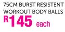 Trojan 75cm Burst Resistent Workout Body Balls-Each