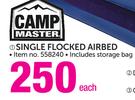 Camp Master Single Flocked Airbed-Each