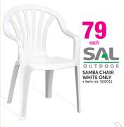 Sal Outdoor Samba White Chair-Each