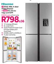 Special Hisense 392L 4 Door Fridge Freezer With Free Hisense 92L