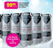 Iced Diamond Vodka Spirit Cooler Cans-12x330ml-Per Pack