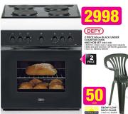 Defy 2 Piece 60cm Black Under Counter Oven and Hob Set DBO 458