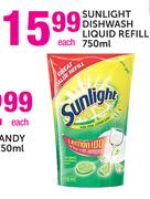 Sunlight Dishwash Liquid Refill-750ml