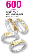 Gents Gold And Silver Rings-Each