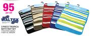 Waltex 3-Piece Tropica Bath Mat Set