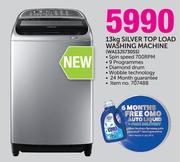 Samsung 13kg Silver Top Load Washing Machine WA13J5730SS