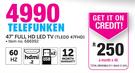 Telefunken 47" Full HD LED TV TLEDD 47FHD 