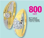 9ct Gold Dress Rings-Each