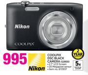 Nikon Coolpix DSC Black Camera S2800