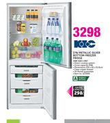 KIC 276Ltr Metallic Silver Bottom Freezer Fridge KBF 630 1 ME