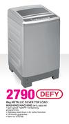 Defy 8kg Metallic Silver Top Load Washing Machine WTL 8019 M