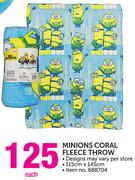 Minions Coral Fleece Throw-Each
